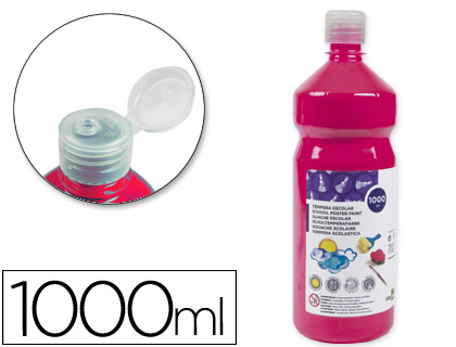 Témpera líquida Liderpapel escolar 1000ml. fucsia